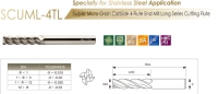 Super Micro Grain Carbide 4-Flute End Mill Long Series Cutting Flute