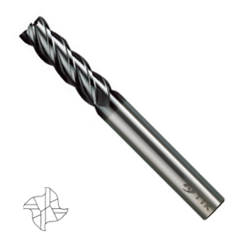 Fine Micro Grain Solid Carbide 4-Flute End Mill Long Shank