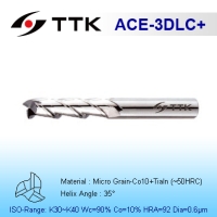 Fine Micro Grain Solid Carbide 3-Flute End Mill (Aluminum, Graphite)