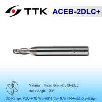 Fine Micro Grain Solid Carbide 2-Flute Ball End Mill (Aluminum, Copper, Graphite)