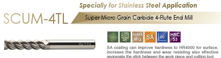 Super Micro Grain Carbide 2-Flute End Mill