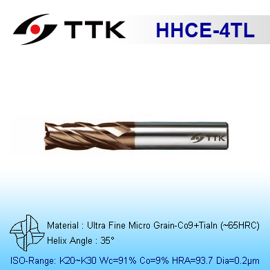 Ultra Fine Micro Grain Carbide 4-Flute End Mill