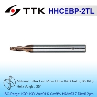 Ultra Fine Micro Grain Carbide 2-Flute Ball End Mill Long Shank
