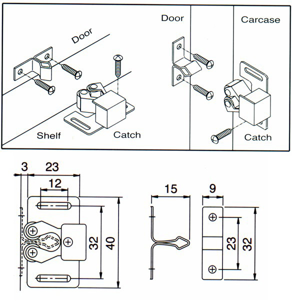 Double Roller Catch AC