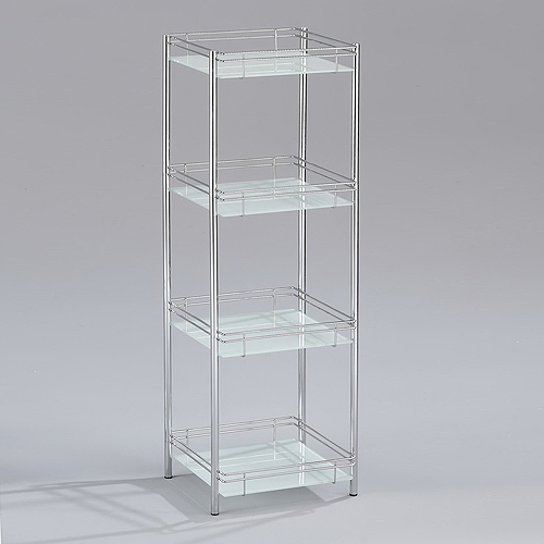 Fastener-free 4-tier Glass Rack