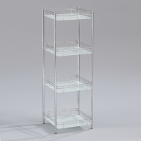 Fastener-free 4-tier Glass Rack