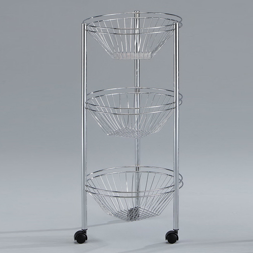 Fastener-free 3-basket Wire Rack Fastener-free 3-basket Wire Rack