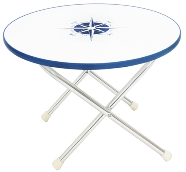 Round folding table