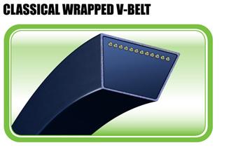 Classical wrapped v belt
