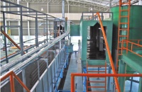 Jet-washing and immersion coating-pretreatment device