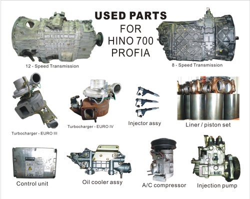 USED PARTS FOR HINO PROFIA 700 / E13C USED PARTS FOR HINO PROFIA 700 / E13C