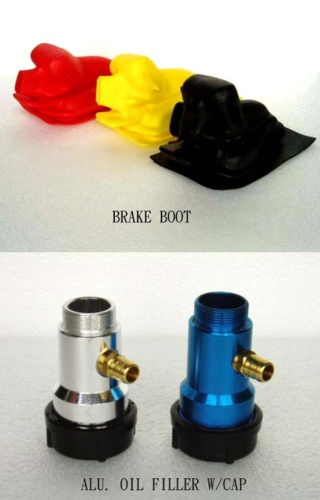 BRAKE BOOT / ALU. OIL FILLER W/CAP /