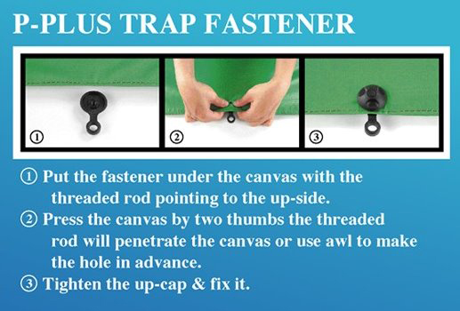 4PC P-plus Tarp Fastener