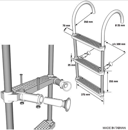 Aluminium Ladder (Plastic 3 Steps)