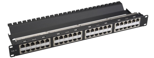 Cat.6 Shielded Feed-through Patch Panel
