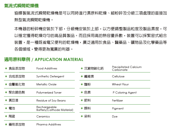 超微細粉碎氣流式瞬間乾燥機 超微細粉碎氣流式瞬間乾燥機