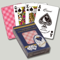 Paper playing cards with plastic coated