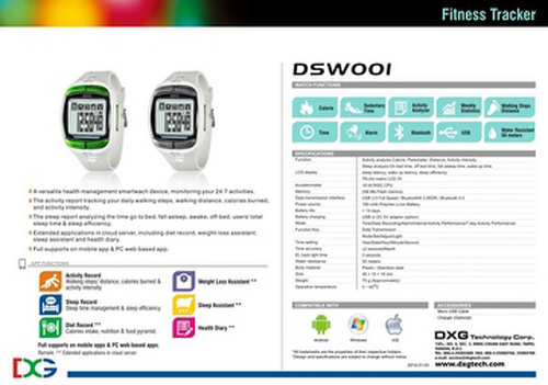 Fitness tracker/ watch - DSW001