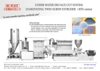 Underwater system twin screw plastic pelletizing machine