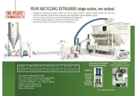 Two section type pelletizing machine for film recycling