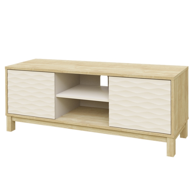 Modern TV Stand with Textured doors