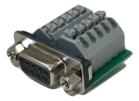 DB9 Female Connector for Field Termination with Screwless Terminal Block