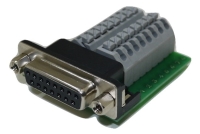 DB15 Female Connector for Field Termination with Screwless Terminal Block