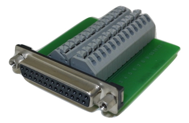 DB25 Female Connector for Field Termination with Screwless Terminal Block