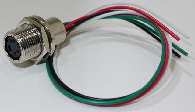 Mini DIN 4 Bulkhead Jack / Leads, Front Mount