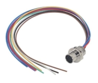 Mini DIN 8 Bulkhead Jack with Leads ━ Front Mount