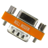 Mini Null Modem Adapter, DB9 Male / Female