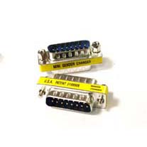 Mini Gender Changer, DB15 Male / Male