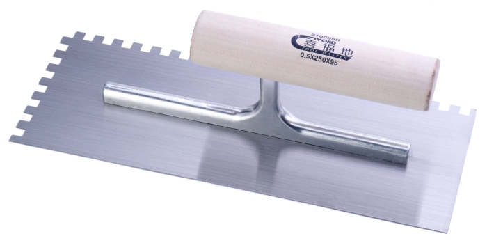 抹泥刀(圓木柄/方齿/高碳鋼刀片) 抹泥刀(圓木柄/方齿/高碳鋼刀片)