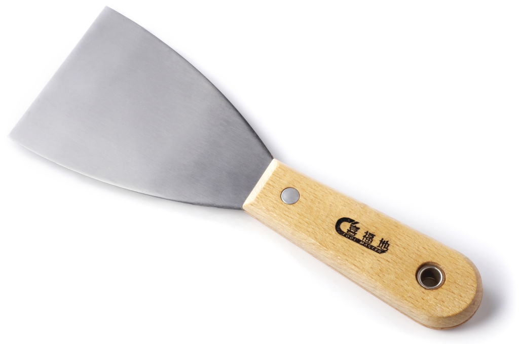 PUTTY KNIFE(CARBON STEEL BLADE/ STIFF./ WOOD HANDLE)