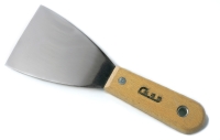 PUTTY KNIFE(CARBON STEEL BLADE / FLEX./ WOOD HANDLE)