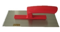 NOTCHED TROWELS(HIGH CARBON STEEL BLADE & PLASTIC HANDLE)