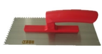 NOTCHED TROWELS(HIGH CARBON STEEL BLADE & PLASTIC HANDLE) NOTCHED TROWELS(HIGH CARBON STEEL BLADE & PLASTIC HANDLE)