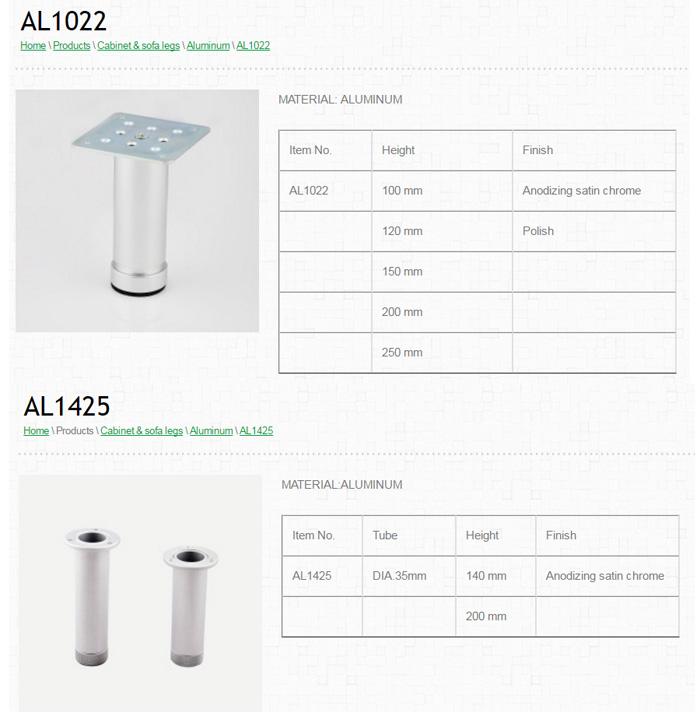 Cabinent & Sofa Legs