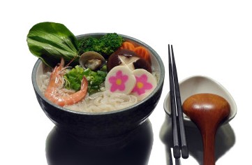 鬼芋荞麦拉面(综合海鲜)