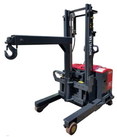 ADVANCED COUNTERBALANCED REACH TRUCK WITH CRANE ARM