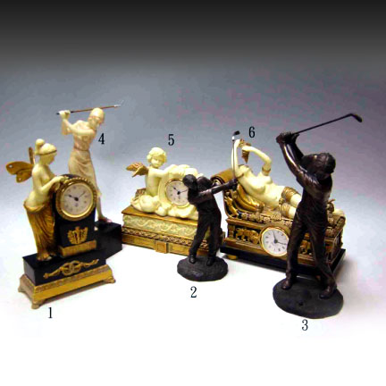 CLOCK & GOLFER CLOCK & GOLFER