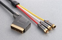 SCART to 2 RCA + S-Video Cable