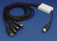 USB 4 孔接口线型集线器