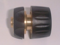brass connector w/rubber grip
