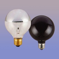 Globe Bulbs, Half-Silver Mirrored Bulbs