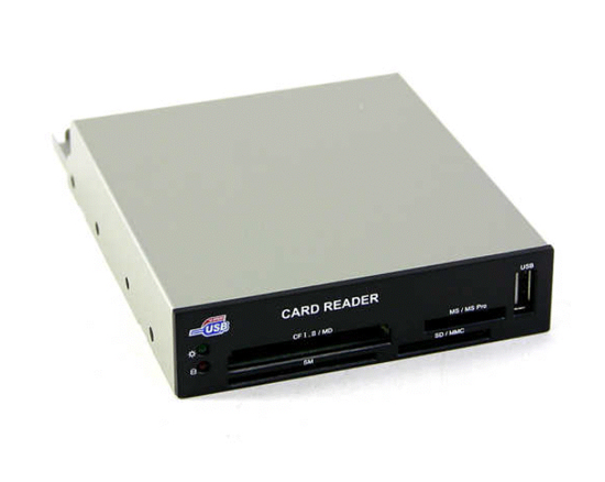 USB Digital Card Reader/Writer (Black) INTERNAL, Model# 8-in-1 CR-BK