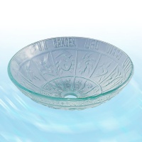 Glass Washbasin-Transparent&Horoscope