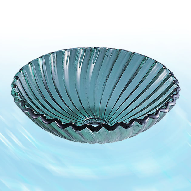 Glass Washbasin-Green(Spiral Shell)