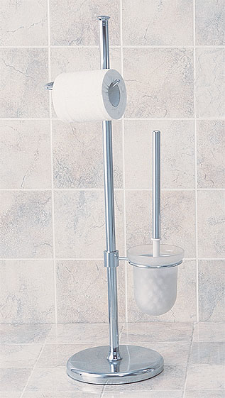 Traditional toilet brush caddy