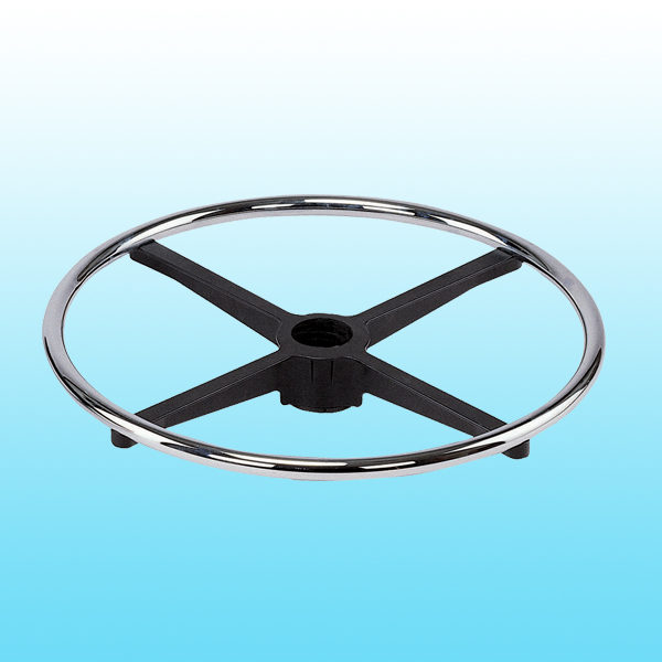 Adjustable footring w/Internal lock & release Mechanism (Round steel ring & Aluminum spoke)_CH&BK Adjustable footring w/Internal lock & release Mechanism (Round steel ring & Aluminum spoke)_CH&BK